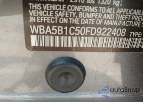 2015 BMW 535I z USA, uszkodzony, nr VIN WBA5B1C50FD922408